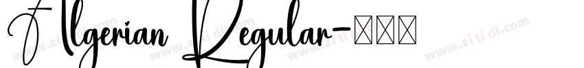 Algerian Regular字体转换